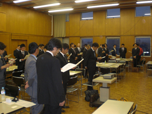 青年部の歌斉唱