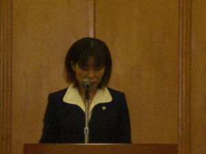 監事講評:井関監事(緊張気味ですネ)