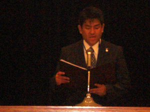 綱領朗読 指針唱和 安藤さん